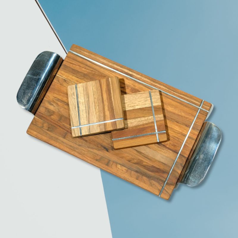 NAMPAN KOPI KAYU JATI / NAMPAN JATI LAMINASI / TRAY CAKE / TRAY KAYU JATI LAMINASI