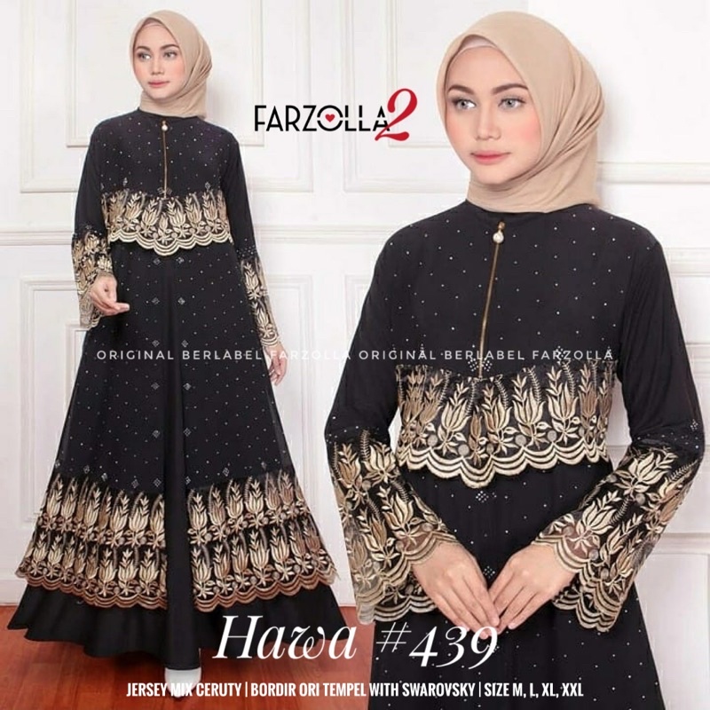 Abaya Turkey | Hawa #439 | Busana Arab Muslimah Original by Farzolla