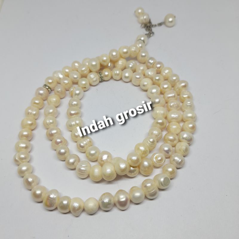 TASBIH MUTIARA 99BUTIR 8MM ASLI ORIGINAL