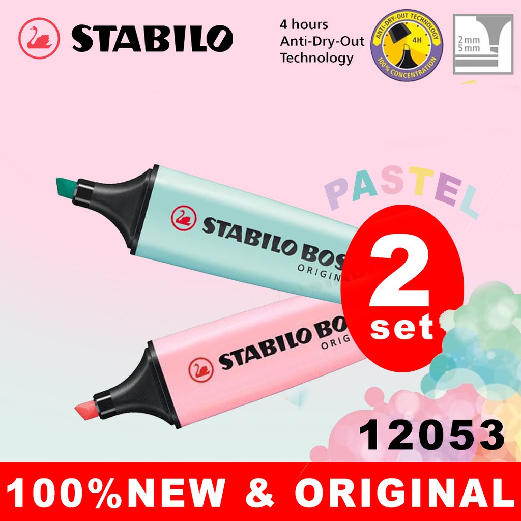 STABILO BOSS PASTEL SET ISI 2 - PB & TT