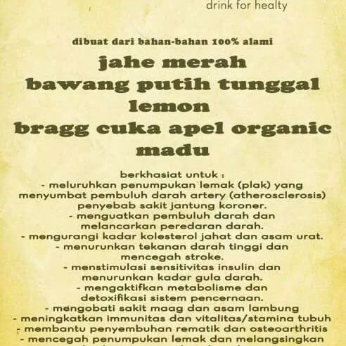 

d201nhd Jus Bawang Putih Tunggal, Jahe Merah, Cuka Apel, Lemon Dan Madu Ds201Fs