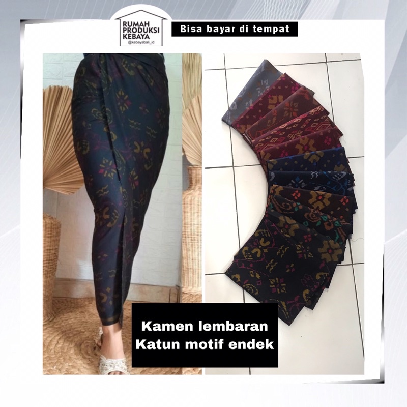 Kamen Lembaran Bawahan Tradisional Kain Katun Endek