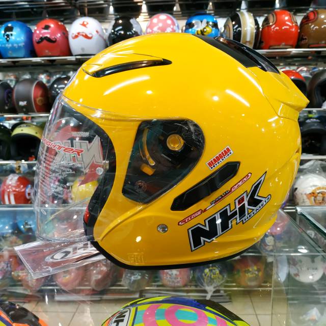 HELM SNI HALF FACE NHK R1 SOLID YELLOW