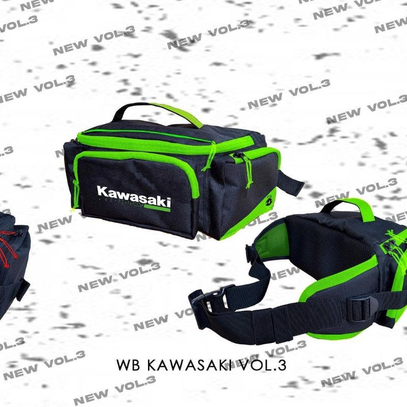 waistbag waist bag tas pinggang slempangan KAWASAKI RACING INDONESIA ORIGINAL option merch sunmori