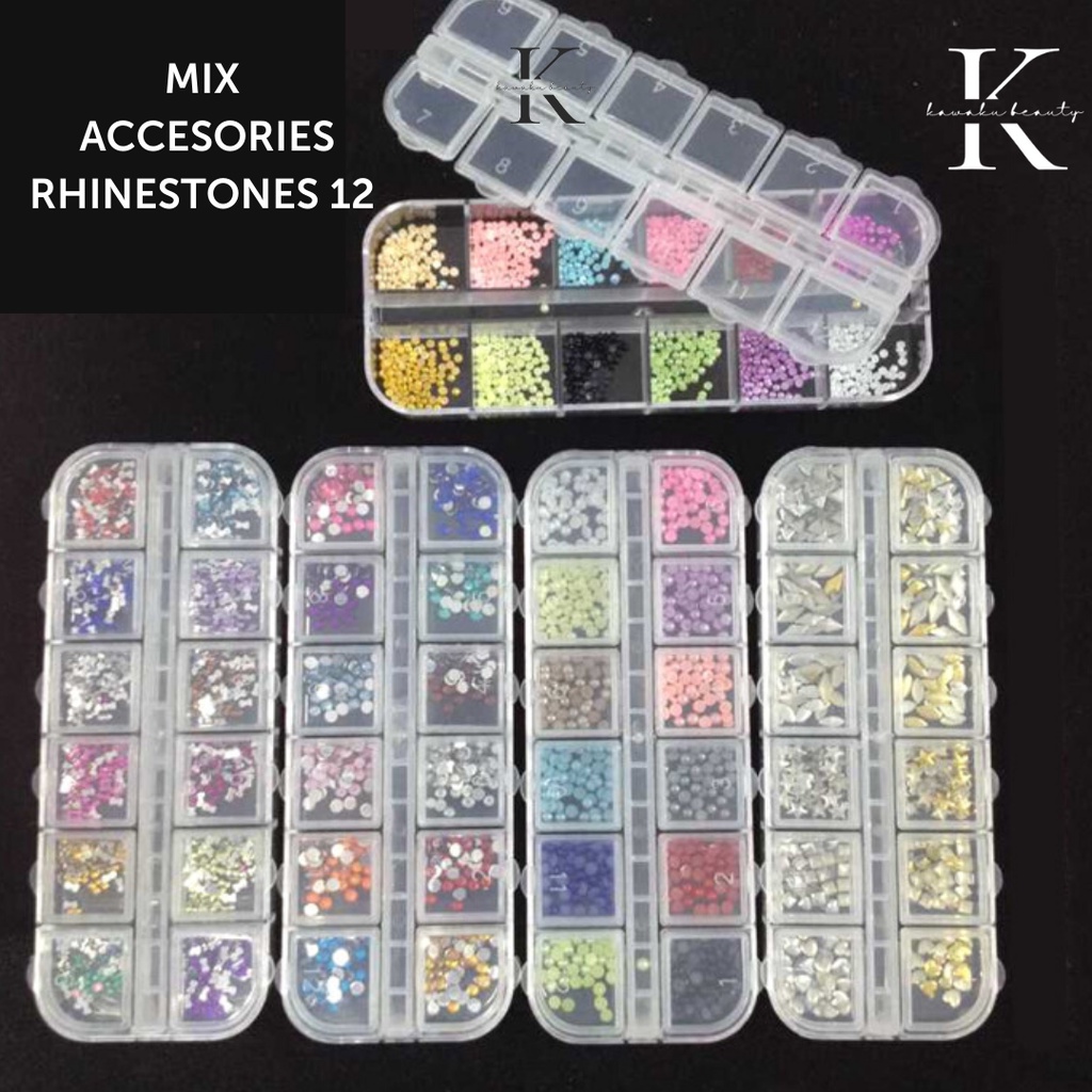 Hiasan Manik manik Rhinestone Dekorasi Aksesoris Kuku Nail Art / DIY KUKU