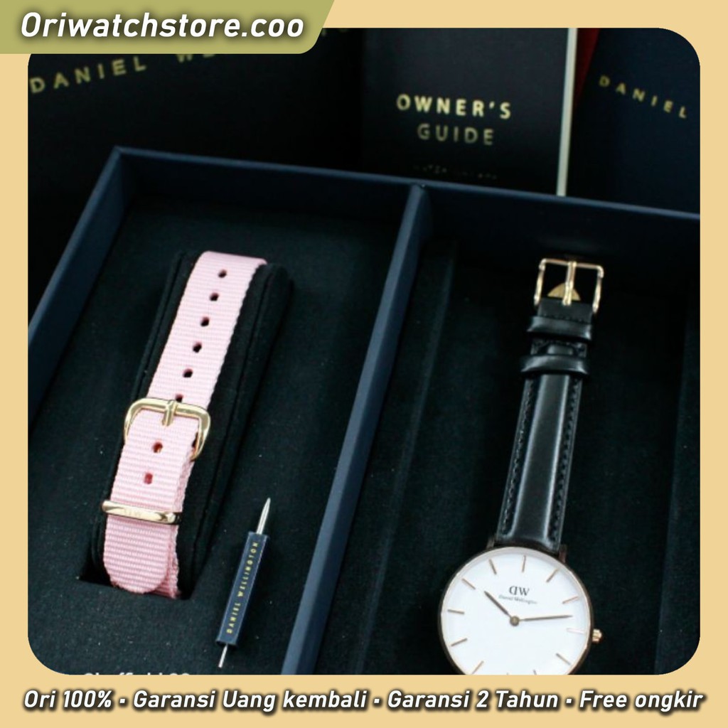 TERLARIS DW ORI FREE STRAP JAM TANGAN WANITA DANIEL WELLINGTON PETITE KULIT