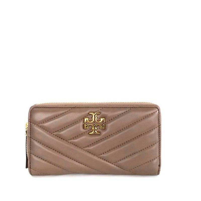 TORY BURCH Kira Chevron Zip Continental Wallet - Taupe