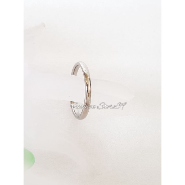 Cincin Titanium simple Tipis Cincin Ukuran 1.5mm Titanium antikarat fashion Simple Black gold Rosegold