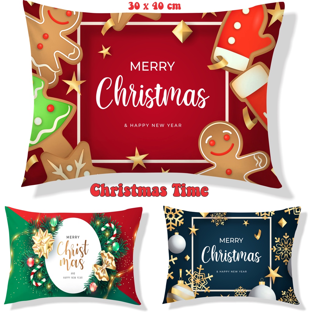 Bantal Natal 30x40 cm Part 1 #MC 001-010 / Bantal Merry Chritmas / Kado Natal / Hadiah Natal/ Christmas Pillow / Bantal Foto / Bantal Sofa / Kado Natal / Christmas Gift