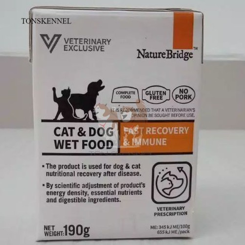 Nature bridge recovery 190gr anjing kucing recovery wet food Makanan