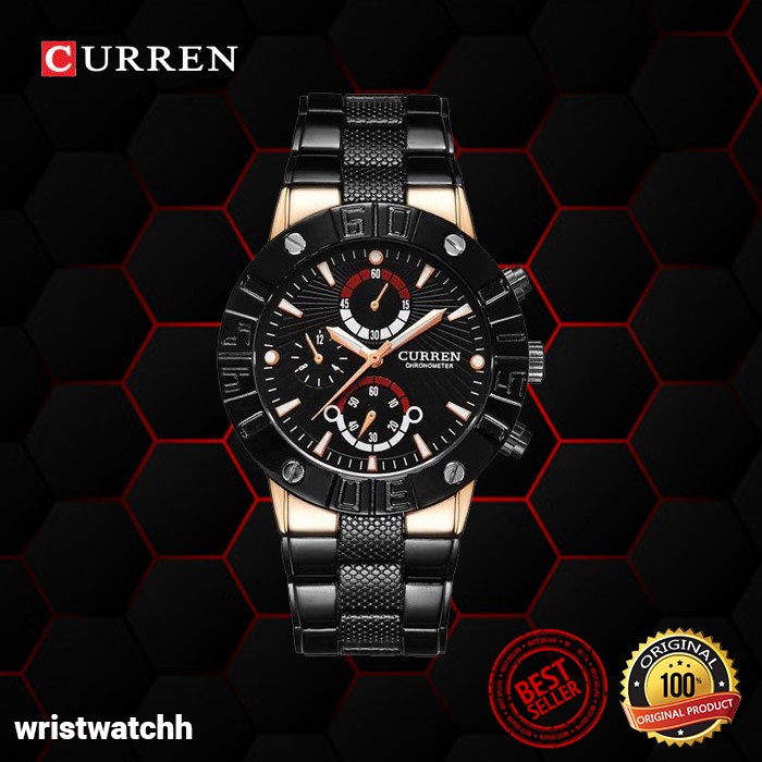 Jam Tangan Pria Keren Murah Terbaru Fashion COD Watch K3Q2 JAM TANGAN CURREN 8006 PRIA COWO RANTAI A