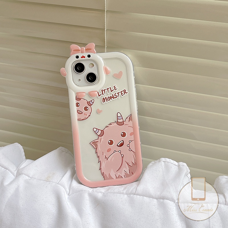 Soft Case TPU Motif Kartun Monster Dinosaurus 3D Untuk IPhone 11 13 12 14 Pro MAX 6 6S 7 8 Plus XR X XS MAX SE