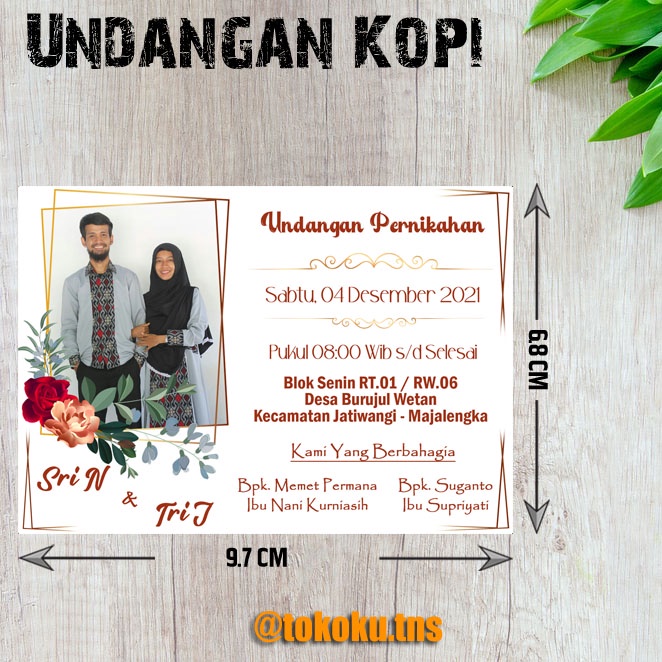 UNDANGAN MINI/UNDANGAN KOPI/UNDANGAN PERNIKAHAN/UNDANGAN KHITAN