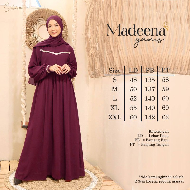 Gamis Dewasa MADEENA DRESS by SABINA LUXURY