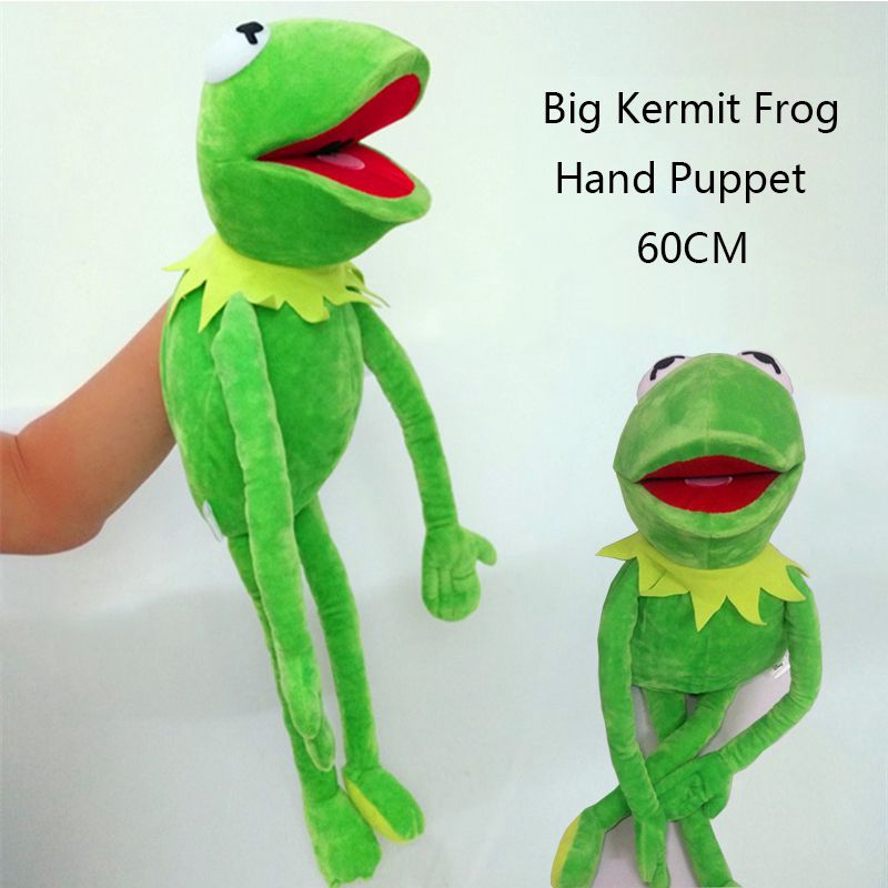 60cm Big Full Body Boneka Kermit the Frog Hand Puppet Soft Plush Toy Kids Gift Mainan