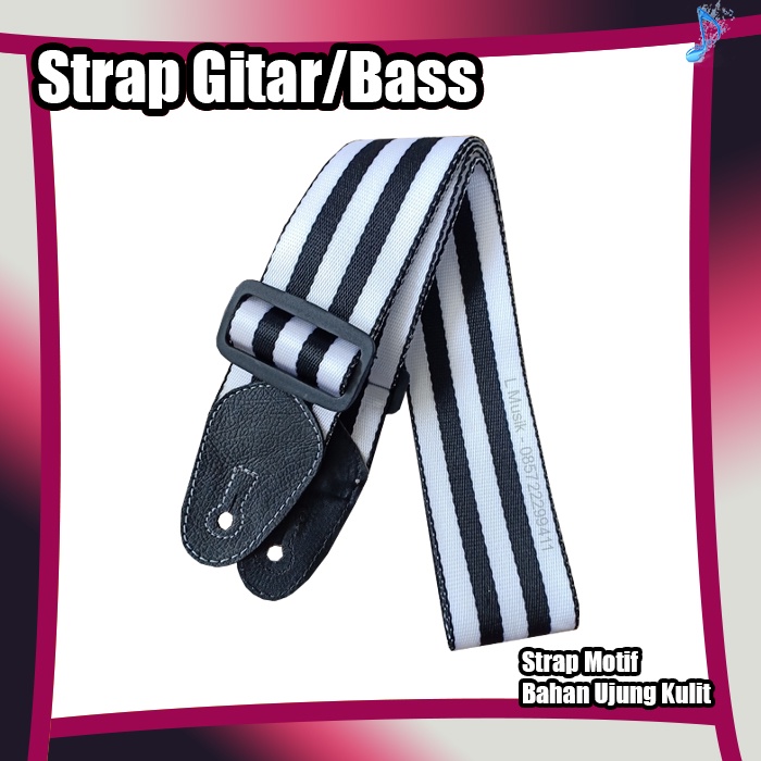 STRAP GITAR BASS MOTIF PREMIUM