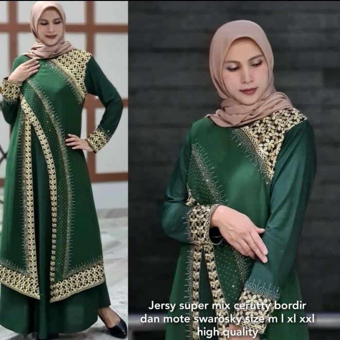 TERBARU     abaya turki/baju gamis arab #1175 hijau botol
