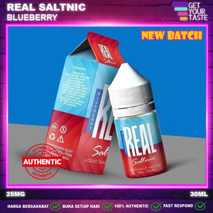 Liquid Real Saltnic Blueberry Mint 30ML by VR - Real Salt Blueberri