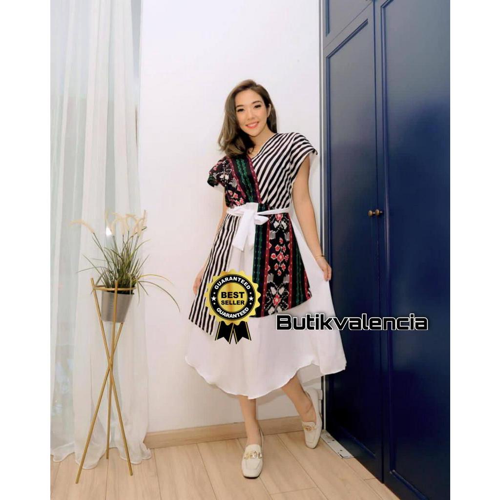 DRESS SONGKET GISEL / PAKAIAN WANITA DRESS SONGKET