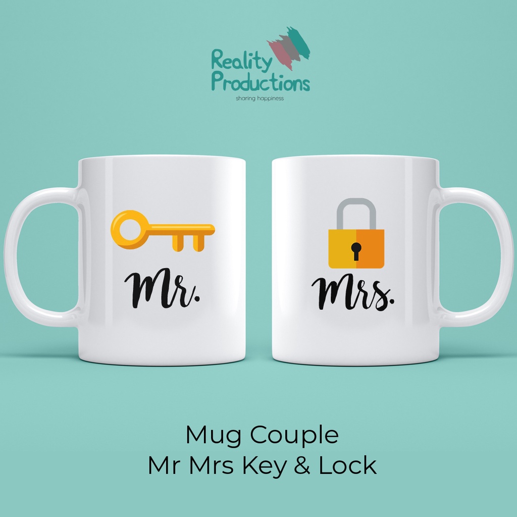 Mug Couple Mr Key &amp; Mrs Lock