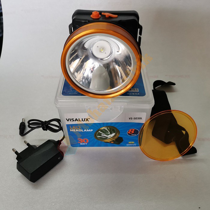 Senter Kepala Headlamp 30W Putih-Kuning