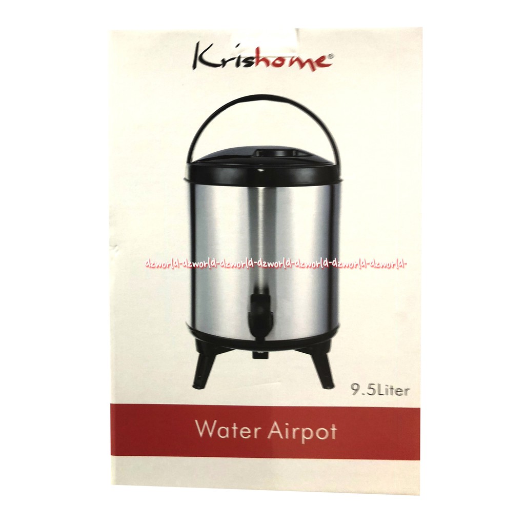 Krishome Water Airpot Hot And Cold 9.5 Liter Termos Air Panas Kapasitas  Tempat Air Minum9.5L