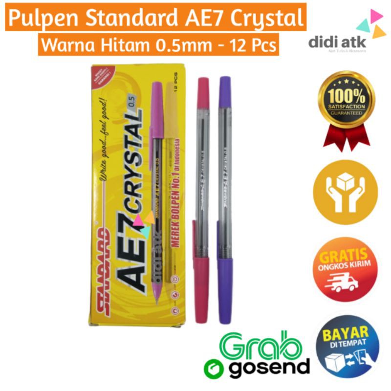 

Pulpen Pena Standard AE7 Crystal / Bolpen Standar 0.5mm 1 Lusin