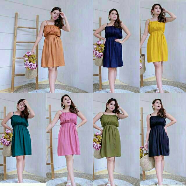 Dress Tali Polos Pendek/Dress Tali Pendek
