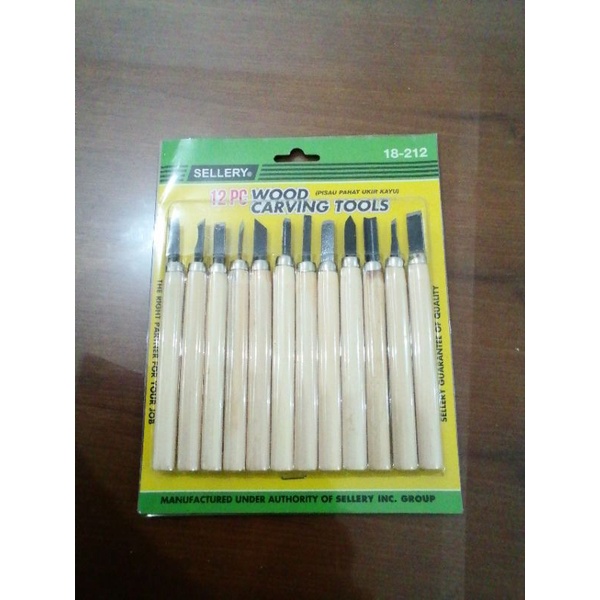 Pisau Ukir kayu Seni Set 12pcs/Alat Ukir Kayu buat Lenoleum/Pisau Seni Pahat Kayu/Alat Seni Pahat Li