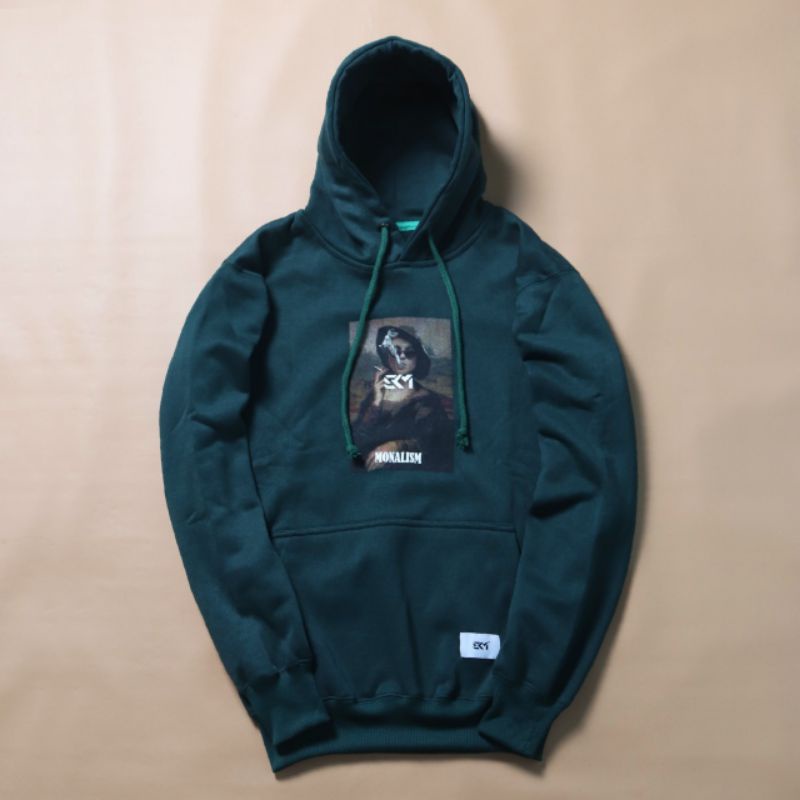 Hoodie Vintage Original [ SKM ] Sikat Miring Logo MONALISA Musim Semi Gugur Fulltag and Hangtag