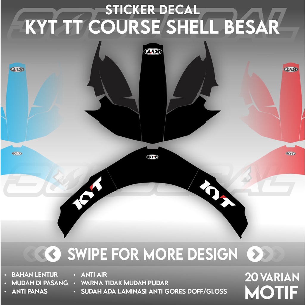 DECAL HELM KYT TTC POLOS