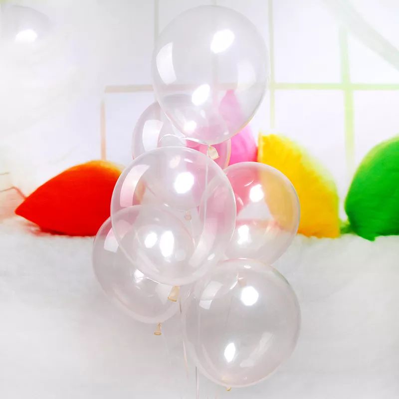 100 pcs Balon Latex Transparan bening