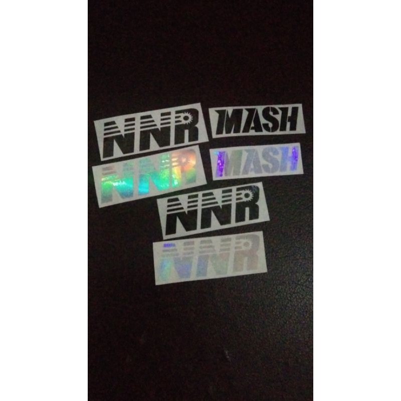 

Cutting Sticker Hologram "NNR Never Not Riding" "MASH" Kekinian Murah Berkualitas Premium