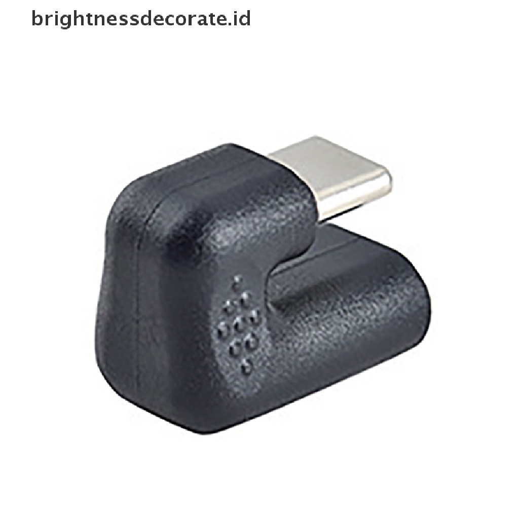 Adapter Konverter Sudut Kanan 180 Derajat Usb 3.1 Tipe C Male Ke Female Usb-C