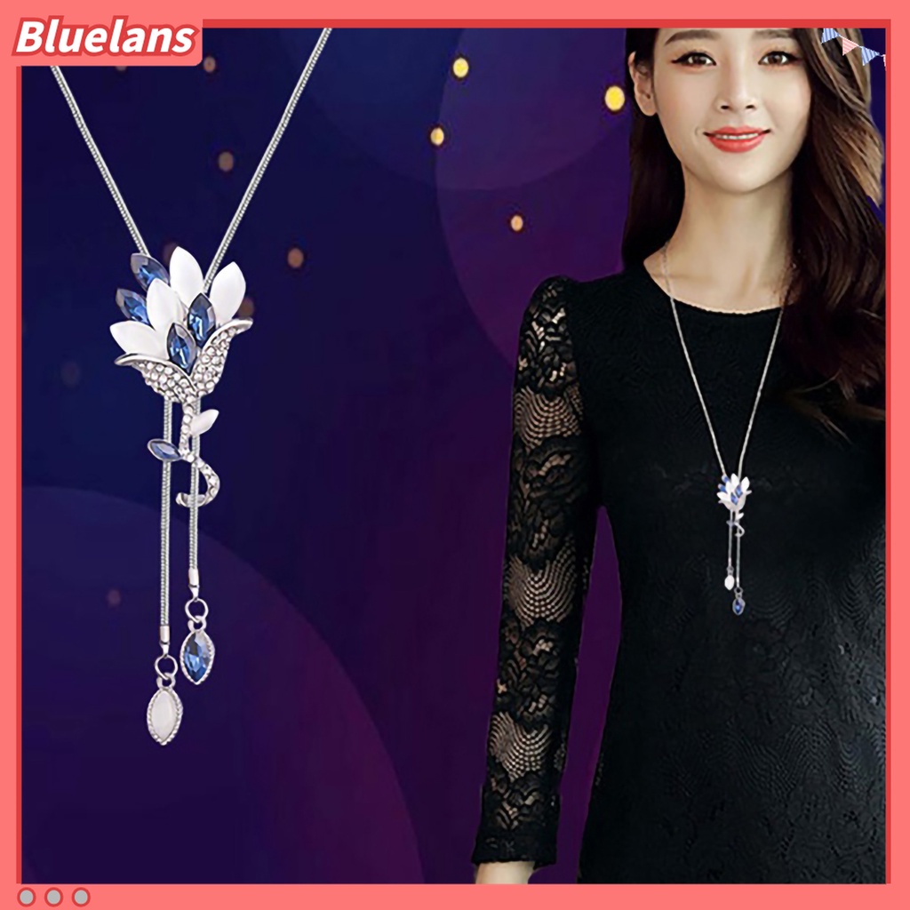 Bluelans Kalung Rantai Rumbai Bahan Alloy Untuk Wanita