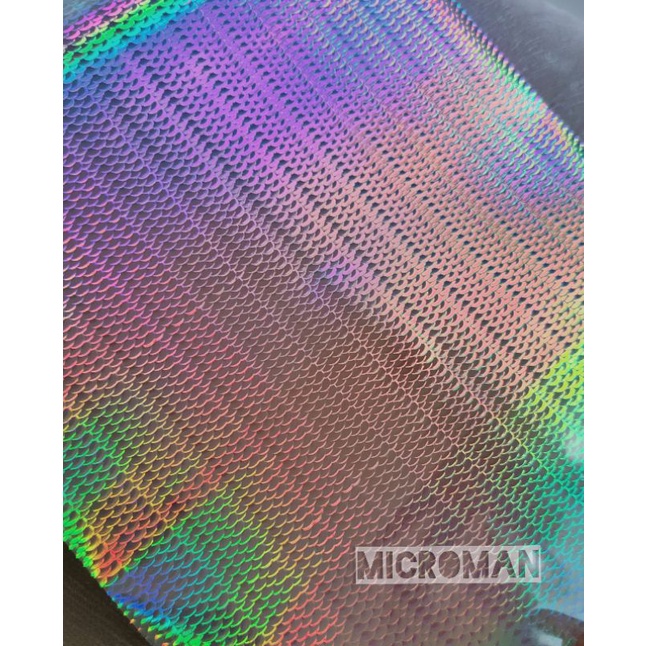 HOT STAMPING FOIL / HOLOGRAM FOIL MOTIF SISIK KECIL TEGAS HOLOGRAM MICROMAN Lebar Sisik 5 mm