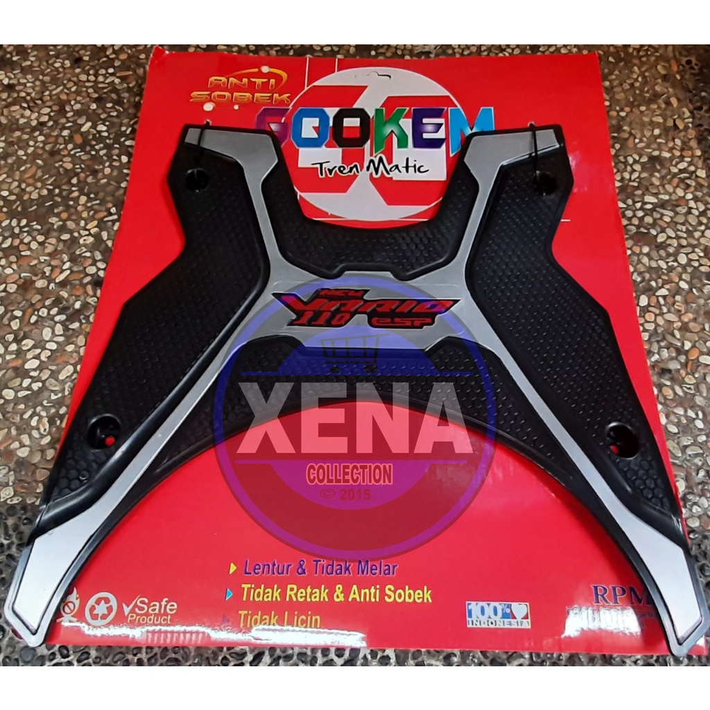 Karpet Gookem Vario 110 New ESP Karet Bordes Vario 110 Alas Pijakan Kaki Vario 110 New / Karpet Honda Vario 110 FI Injeksi 2013 - Terbaru - Bahan Tebal / Karpet Vario 110 LED ESP Merah