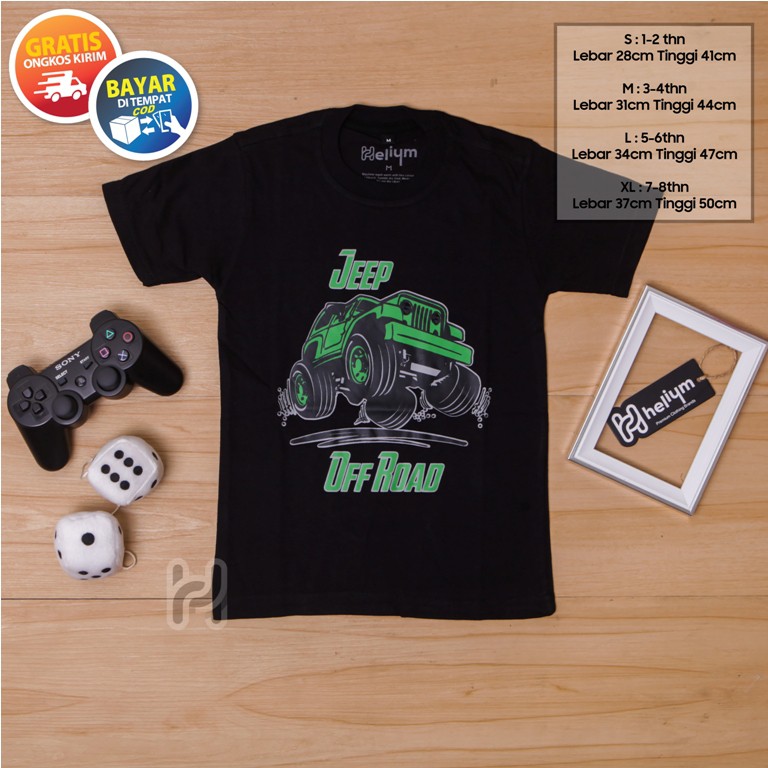 Baju Kaos Distro Anak Premium Adventure Jeep Hitam Kaos Distro Original Helium