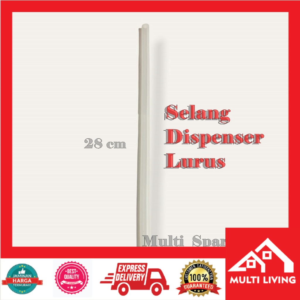 Selang Dispenser Model PANJANG LURUS Air Panas Silikon Hose Elbow