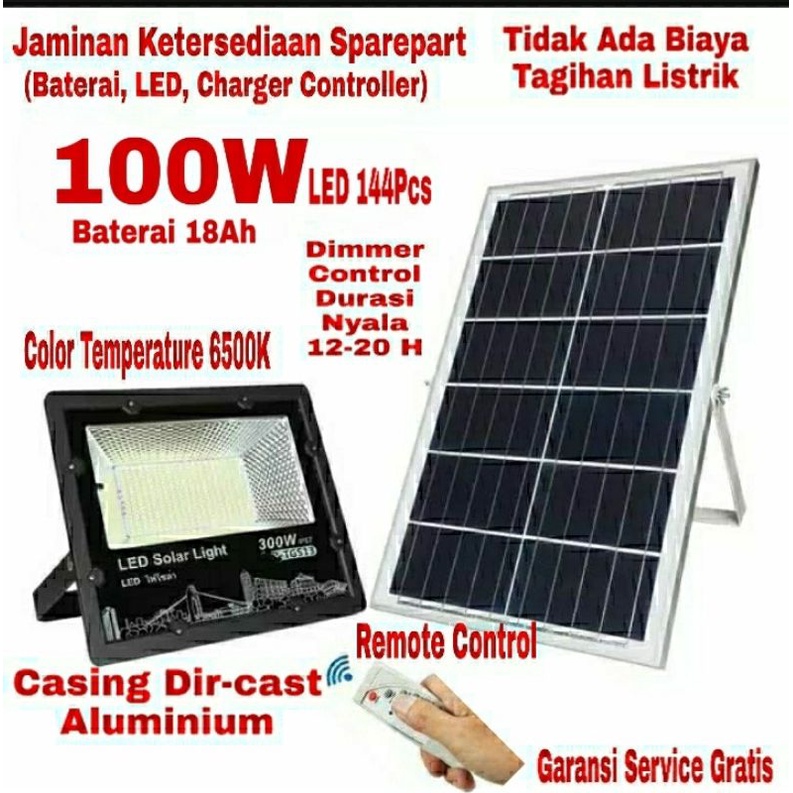 Lampu Sorot LED Solar Cell / Solar Flood Light 100 Watt