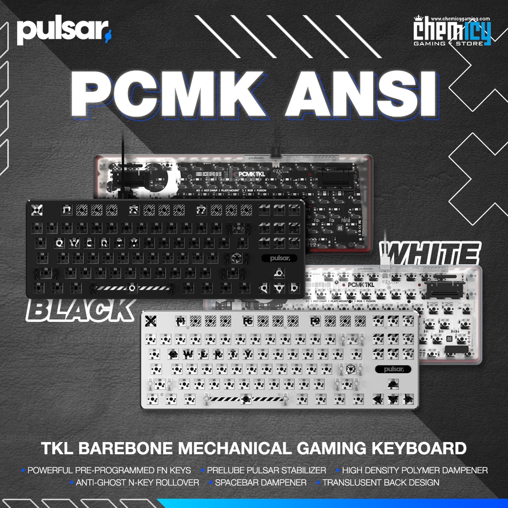 Pulsar PCMK TKL ANSI Barebone Mechanical Gaming Keyboard