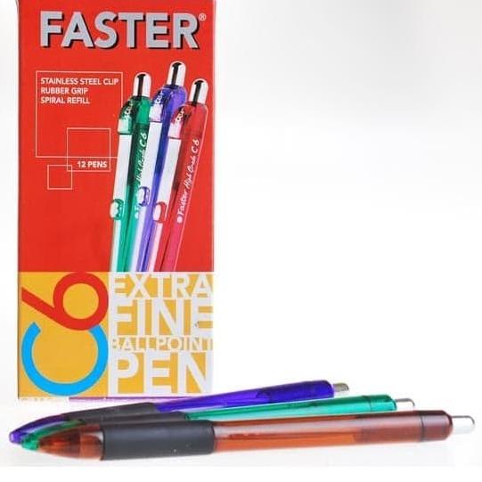 

● Ballpoint Faster c6 - Hitam ➶