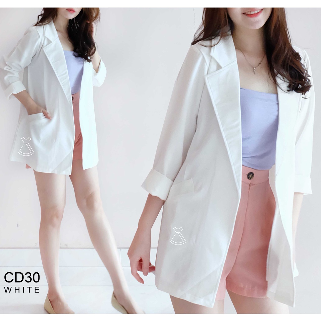 CD30 - OUTER BLAZER BASIC ATASAN KERJA WANITA OUTER POLOS MURAH