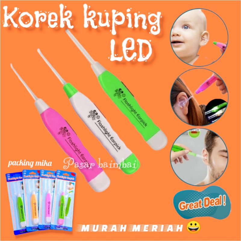 KOREK KUPING LED FLASHLIGHT EARPICK KOREK TELINGA 3IN1 KOREK TELINGA PAKE LAMPU LED PEMBERSIH TELINGA LED PEMBERSIH TELINGA ANAK DAN DEWASA KOREK KUPING BANJARMASIN PASAR BAIMBAI