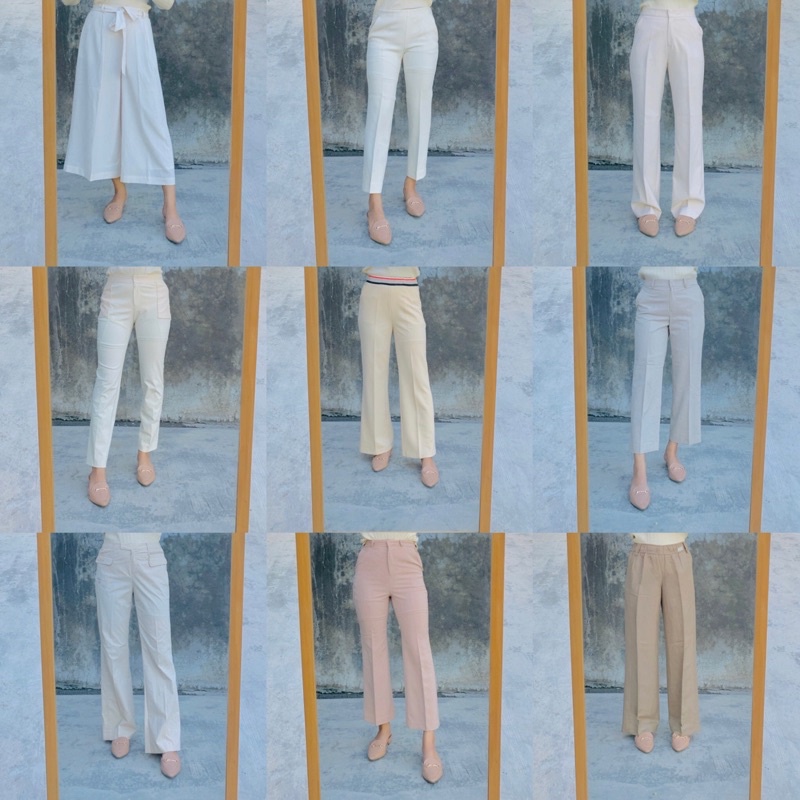 Jual Thrift & Preloved Celana Wanita Highwaist Bahan/Celana Kerja ...