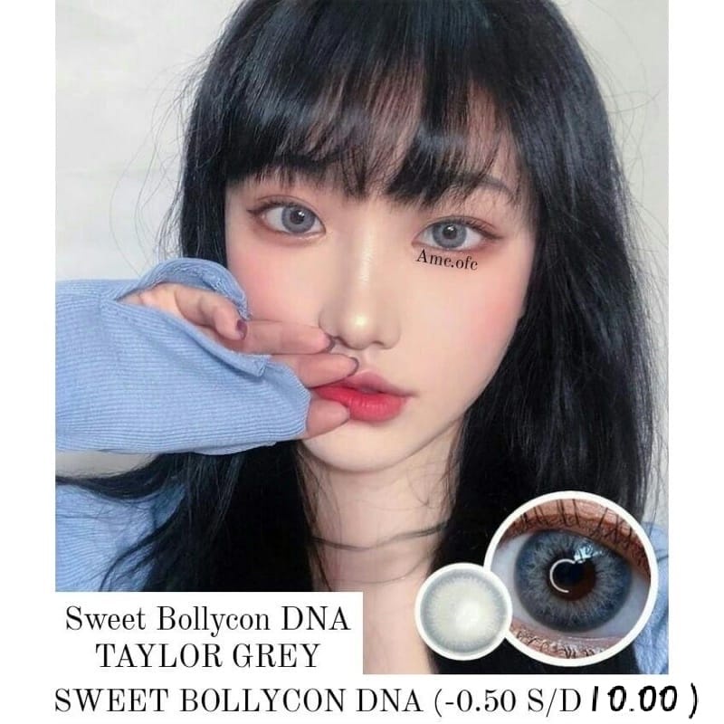 SOFTLENS SWEET DNA BOLLYCON TAYLOR GRAY MINUS 0.50 S.D -10.00