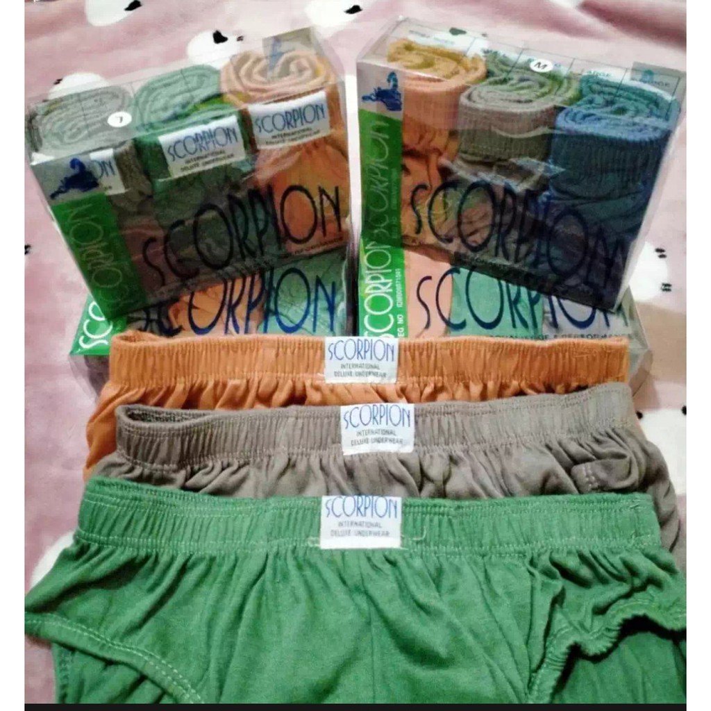 6 Pcs Celana Dalam Scorpion Pria - CD Scorpio Laki Laki Dewasa - Sguna Grosir 6 Pcs