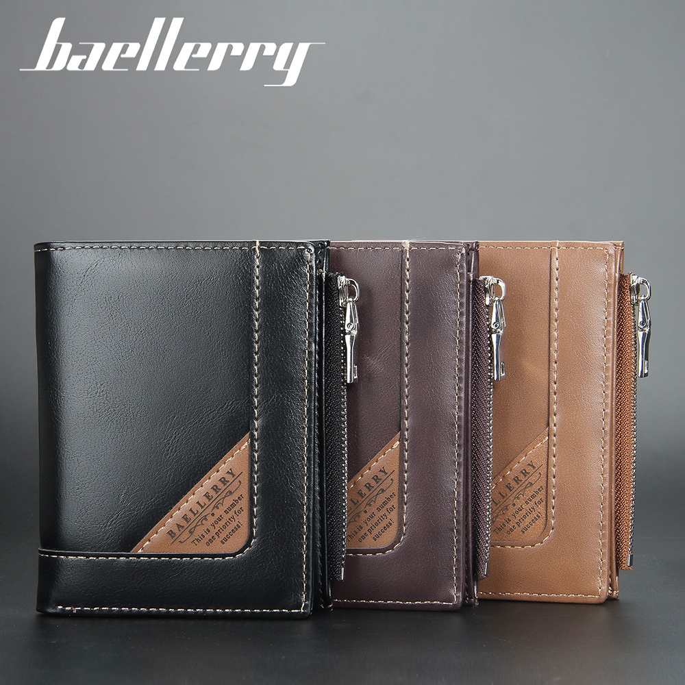 BAELLERRY DR070 Dompet Pria Bahan Kulit PU Leather Premium WATCHKITE WKOS