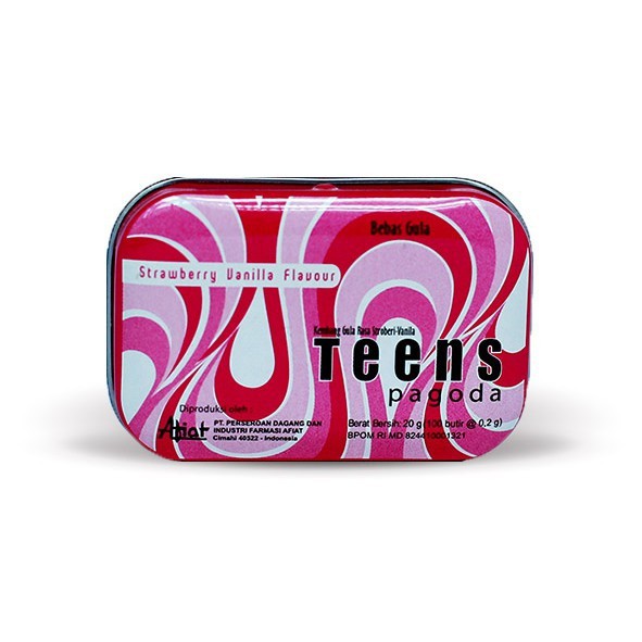 

TEENS PAGODA PASTILLES STRAWBERRY VANILLA 20 GR