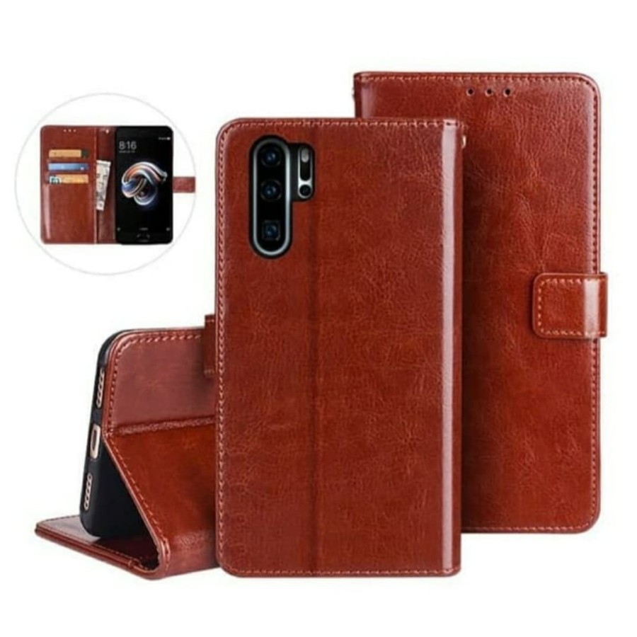 HUAWEI P30/P30 PRO/P30 LITE CASE SOFTCASE LEATHER PREMIUM, FLIP KANCING KULIT STANDING